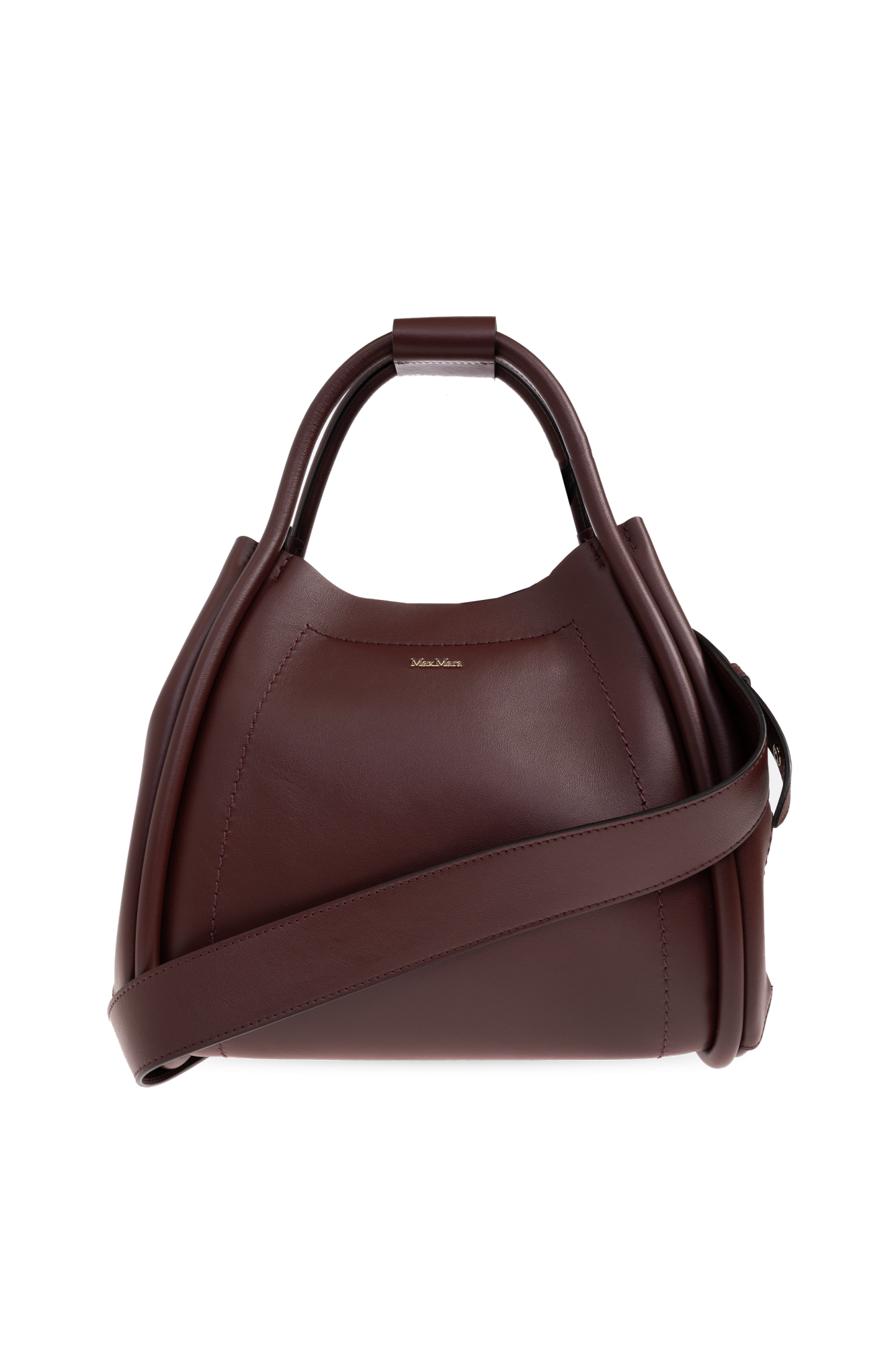 Max Mara メッシュハンドバック 美品♡Max Mara マックスマーラ 編み込み レザー メッシュ